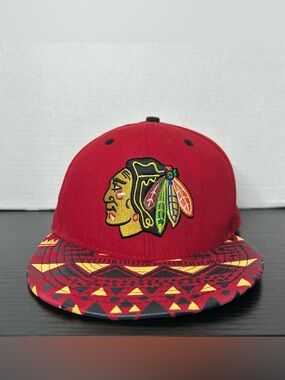 Chicago Blackhawks New Era NHL Red SnapBack Hat Cap Adjustable